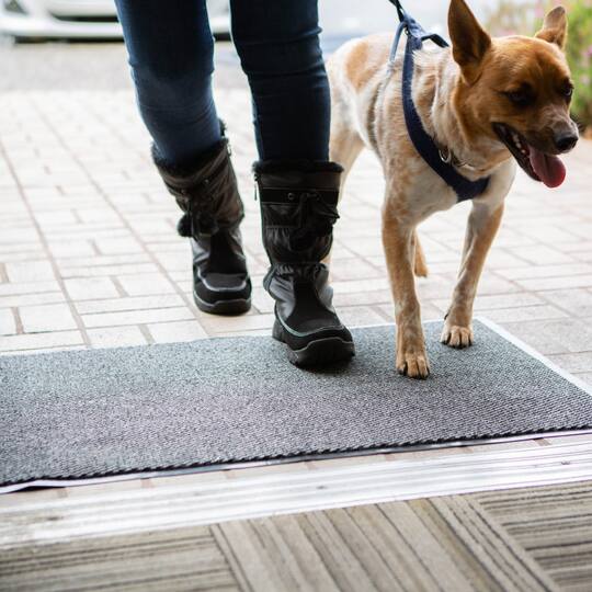 DII® Gray & Black Walk Off Utility Runner Doormat, 24" x 36"